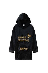 Черное объемное одеяло с капюшоном Harry Potter, черный