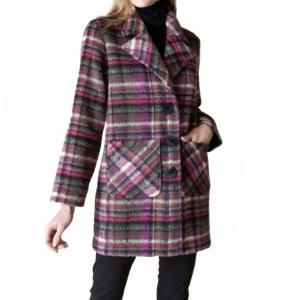 Клетчатое пальто цвета сливы Habitat, Plum