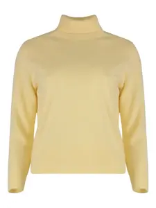 Свитер с высоким воротником и рукавами три четверти Vince, желтый
