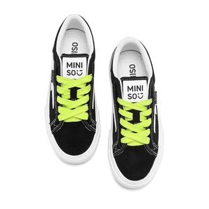 MINISO Низкие повседневные кроссовки унисекс черно-зеленые, цвет Black Green
