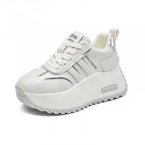 Женские противоскользящие кэжуал кеды Low Top POOQ, серебро