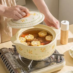 Ceramics Набор керамических мисок и тарелок Fresh Underglaze Color, красивые керамические пиалы и тарелки для еды, весенний милый горшочек 2,5 л