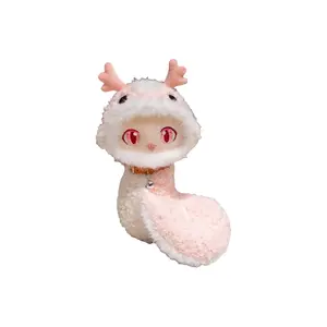 Мягкая игрушка милая детская змейка плюшевая кукла высота 35см MAOGEGE, розовый