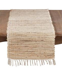 Джутовая дорожка для стола из чинди Saro Lifestyle, бежевый