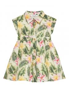 Платье Floral Cutwork Roberto Cavalli Junior, зеленый