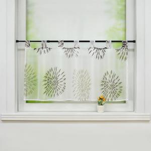 Панельная штора, петлевая штора-бистро, короткая штора с круговым мотивом, синяя Ш x В 45 x 120 см Joyswahl, коричневый