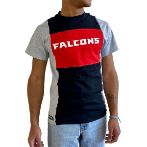 Мужская черная футболка с рисунком Atlanta Falcons с разрезом Refried Apparel, черный