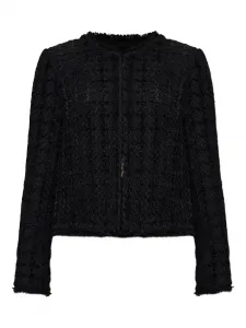 Твидовый жакет Plaza с обрезанной отделкой Kate Spade, черный