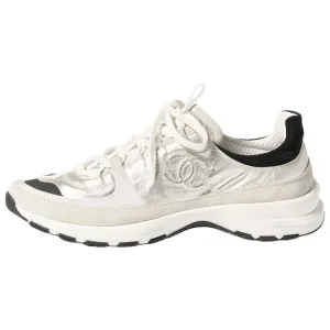 Женские повседневные туфли 25A Low Top, светло-золотые CHANEL, Light Gold