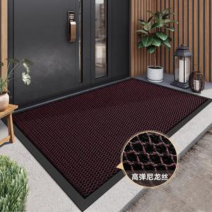 Dajiang Ковер 60х90 см для прихожей, антискользящий, износостойкий, Huamo-Black Red, из упругой пряжи, устойчивой к загрязнениям