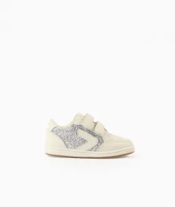Детские спортивные туфли для девочки с застежкой-липучкой и блестками Zippy, серый
