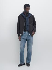 Куртка из эластичной ткани с двухсторонним растяжением Massimo Dutti, dark navy