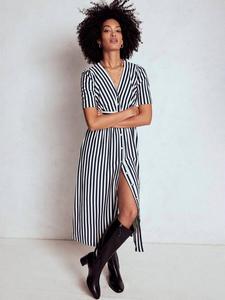 Платье Natalia в полоску Boden, Navy/Ivory