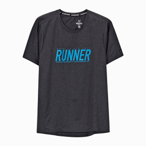 361° Футболка мужская Basic черная/серый Gravel с круглым вырезом, умеренно прямого кроя