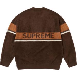Футболка FW25 WEEK5 Brushed Stripe Unisex Supreme, темно-коричневый