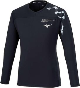 Тренировочная волейбольная футболка N-XT с длинным рукавом, V2MAB511, унисекс Mizuno, черный