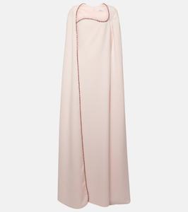Платье Маттиа с накидкой и декоративным крепом Safiyaa, Pale Pink With Pale Pink