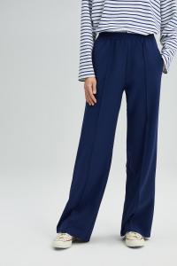 Обычные плиссированные брюки Touche Prive, темно-синий