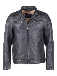 Кожаная куртка JCC 51167, антрацит