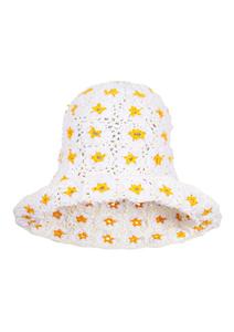 Вязаная крючком шапка Flora, цвет кремовый Brunnaco, White