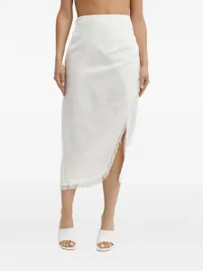 Миди-юбка Quinton с бахромой Simkhai, белый