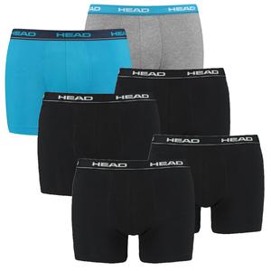 Боксеры HEAD Boxershorts Basic Boxer 6P, цвет Schwarz/Blau/Grau