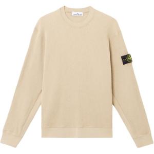 Logo Patch Crewneck Jumper STONE ISLAND, Sand