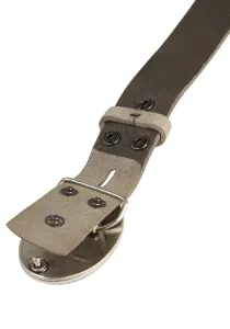 LIFE RING by showroom кожаный ремень 019°, застежка "Starfish Oval Silver, украшенная кристаллами Swarovski" Rettungsring By Showroom 019°, серый