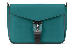 Кожаный конверт-сумка через плечо, мужская бирюзовая сумка MONTBLANC