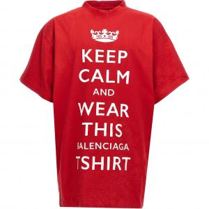 Футболка с принтом логотипа Balenciaga, красная