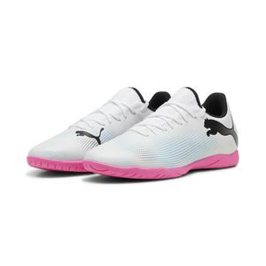 Футбольные бутсы FUTURE 7 PLAY IT мужские PUMA White Black Poison Pink