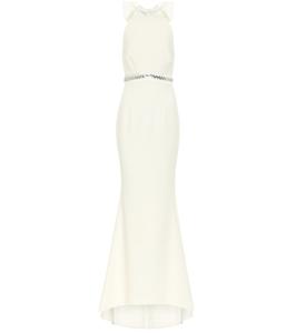 Свадебное платье Shenice из атласного крепа Safiyaa, Silver On Ivory