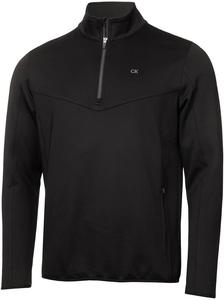 Мужской эластичный гольф-свитер Calvin Klein Traverse с полумолнией, Black