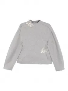 Топ с баской David Koma, серый