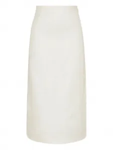 Миди-юбка с цветочной вышивкой SIR., нейтральный