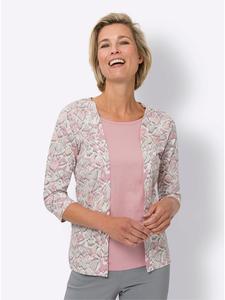 Sieh an! Футболка 2-в-1 с принтом «экрю-гортензия»