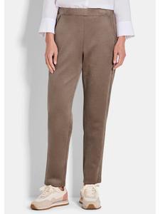 GOLDNER Укороченные замшевые брюки LOUISA длиной до щиколотки, цвет тауп