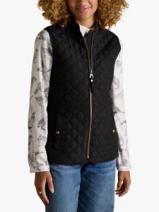 Утепленная стеганая жилетка с молнией Joules, Black
