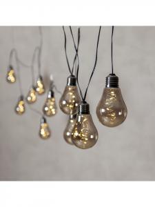 Гирлянда из светодиодных лампочек «Glow», для улицы, работает от сети, дымчатый абажур  STAR Trading