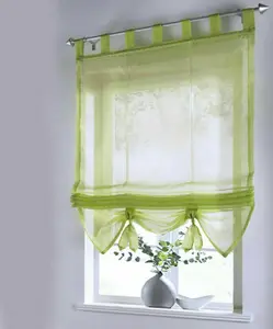 Штора, оконная штора, римская штора, штора для кафе, 60x155 см, зеленая Zhixia