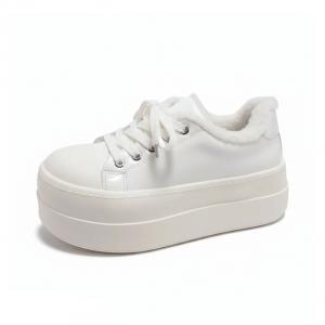 Низкие женские скейтбордистские кроссовки Kemanike, ht-m7 экрю fleece-lined