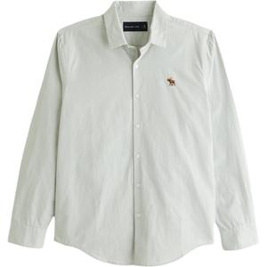 Abercrombie＆Fitch Мужская рубашка светло-серого цвета