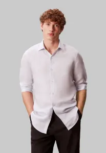 Приталенная рубашка из изысканной смеси Calvin Klein, Blue