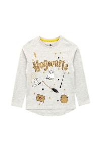 Футболка с длинными рукавами и волшебными пайетками Хогвартса Harry Potter, серый