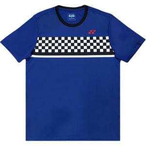 Футболка для бадминтона унисекс с круглым вырезом, тонкие Yonex, темно-синий  plaid