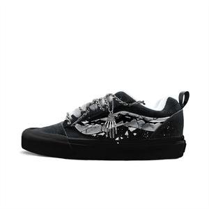Vans Knu Skool устойчивые к истиранию низкие кроссовки для скейтбординга унисекс black gray