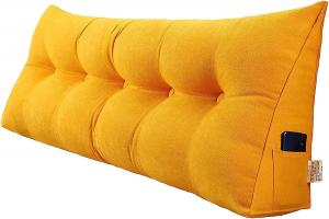 Треугольная клиновидная подушка для позиционирования, подушка для чтения, спинка для кровати, подушка для спинки кровати, мягкая клиновидная подушка для позиционирования, подушка для чтения для кровати (Цвет: D, Размер: 150x50x20 см/59x20 см) COZMAX