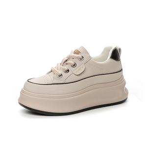 Chibang Женские легкие низкие скейтерские туфли для увеличения роста бежевые, цвет Beige