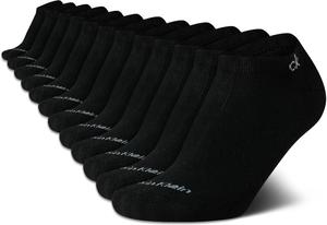 Женские носки Calvin Klein No Show - 12 пар мягких хлопковых носков с низкой посадкой для бега., Black
