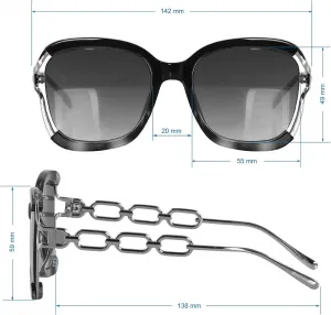 Очки SouthPole Ladies Square Vented and Plastic Glam detail, Tortoise/Gold